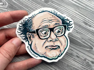 Sticker-A-Day May no.16 - Frank Reynolds (Always Sunny) always sunny in philadelphia danny devito drawing frank reynolds illustration line art paddys pub pen and ink