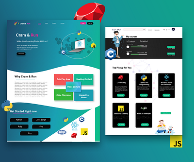 Cram&Run Project UI design ui ux web app