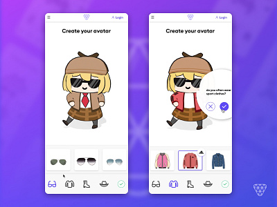 Avatar Creator - 2 avatar metaverse mobile ui ux web design webapp