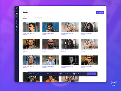 Reels creator - 1 (collapsed) ui ux web design webapp