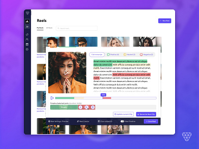 Reels creator - 2 (expanded) ui ux web design webapp