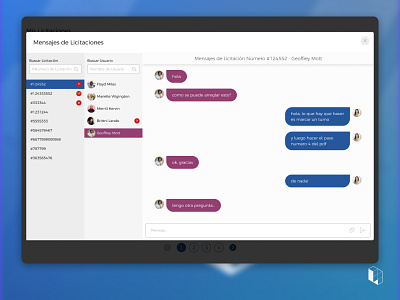 Chat interface (Desktop) ui ux web design webapp