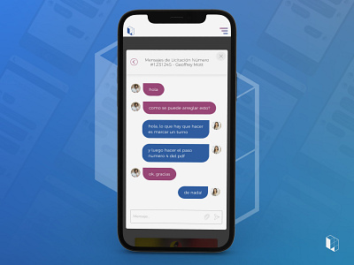 Chat interface (Mobile) ui ux web design webapp