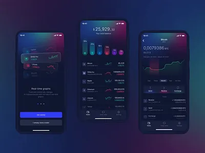 Stips Crypto Wallet App app app design blockchain crypto crypto wallet dark ui mobile mobile design ui ui animation ux wallet app