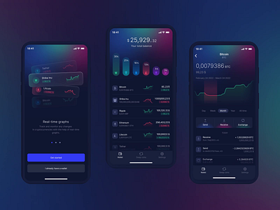 Stips Crypto Wallet App app app design blockchain crypto crypto wallet dark ui mobile mobile design ui ui animation ux wallet app