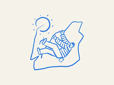 Bouldering bouldering illustration procreate rock climbing