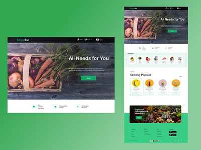Daily UI 003 - Landing Page SayurKu branding ui website