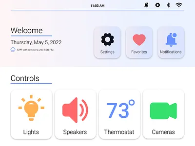 Smart Home System Home Screen design graphic design ui ux visual design