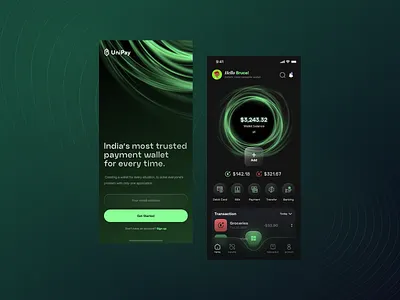 UniPay - Digital Wallet android app bank app clean design digital wallet fintech glassmorphism gpay ios minimal mobile app money app money transfer neopop online transaction app payment app ui ux wallet