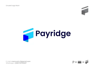 Payridge - Abstract Credit Card Logo Concept - Unused abstract p logo app icon branding cedit card logo crypto graphic design icon letter p logo logo money nft pay payment payment icon transaction vector