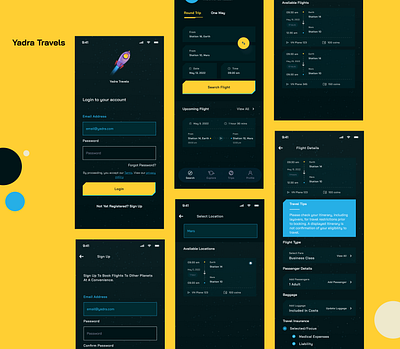 Flight Booking App UI app design flight flight booking illustration mobile mobile app mobile app design mobile design space space travel ui