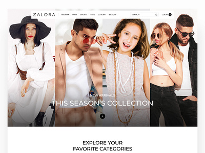 Zalora Marketplace - Website e commerce ecommerce fashion landing page marketplace model product style ui uiux web website