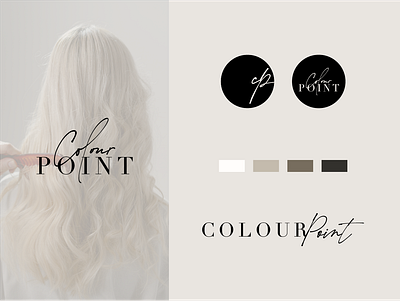 ColourPoint Logo | Hair Colorist beauty logo beige color palette hair brand hair care hair logo minimal logo modern logo neutral color palette stylish logo