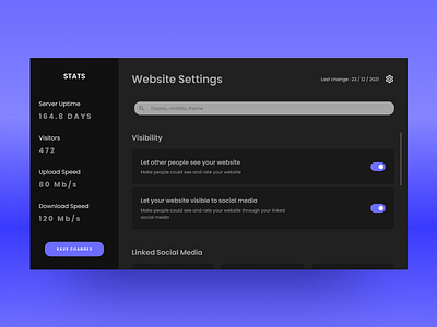 DailyUI #7 - Settings Page app branding design graphic design illustration logo typography ui ux vector