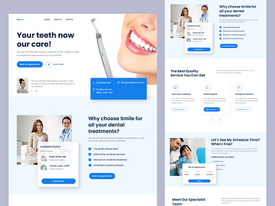 Dental Clinic - Landing Page appointment booking booking doctor clinic dental dental clinic dental landing page dentist doctor doctor appointment healthcare hospital medical medical website medicine teeth web app