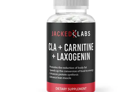 Jacked Labs Supplement Bottle Label branding design graphic design illustration typography