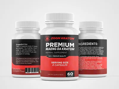 Zoom Kraton Supplement Bottle Label branding design graphic design illustration typography vector