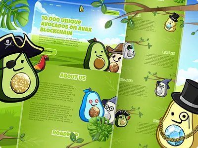 Avocados NFT Collectibles best nft website best nft website design elementor erc721 figma prototype design minting dapp nft nft development company nft minting nft smart contract nft websites ui website design website redesign wordpress development