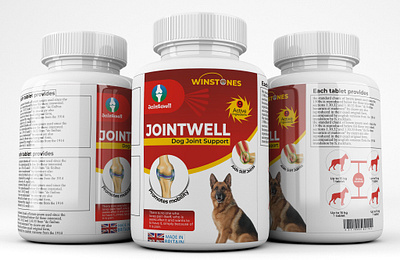 Jointwell Supplement Bottle Label branding design graphic design illustration typography