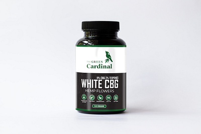 Green Cardinal Supplement Bottle Label branding design graphic design illustration typography