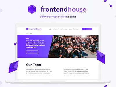 Frontendhouse Software House Platform app branding company concept design house logo software team ui user user inteface ux