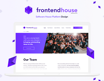 Frontendhouse Software House Platform app branding company concept design house logo software team ui user user inteface ux