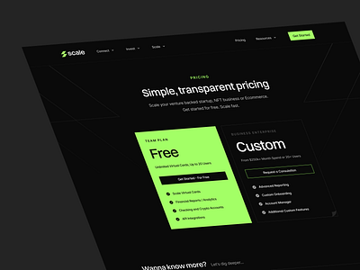 Scale: Pricing Page branding contact design graphic design pricing scale scale website typography ui user ux web website