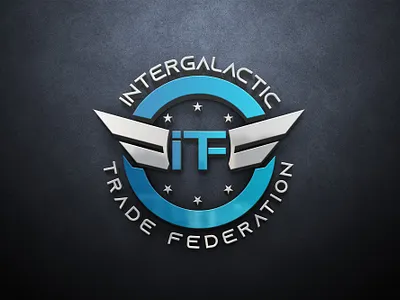ITF trade logo 3d logo galaxy logo graphic design