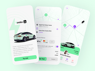 Concept ECO Taxi app clean design eco ecology interface ios mobile prototype taxi taxi app ui ui design ux