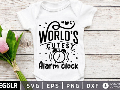 Worlds cutest alarm clock SVG by Regulrcrative on Dribbble