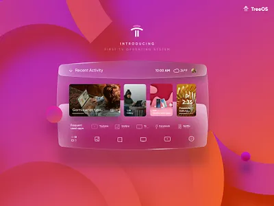 Smart Tv OS Concept 3d animation branding graphic design logo motion graphics smart tv television os tv android tv operating system tv smart os ui