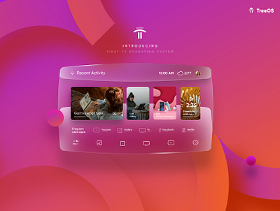 Smart Tv OS Concept 3d animation branding graphic design logo motion graphics smart tv television os tv android tv operating system tv smart os ui