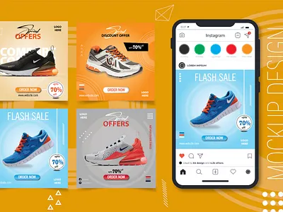 Social Media Template adobe photoshop branding brochure facebook ads flyers graphic design illustrator insta feed post instagram ads