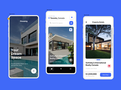 App Prototype using Uizard design house rent ui house ui iphonex mobile app design property property ui ui uiux uizard ux