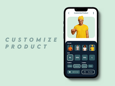 Customize Product DailyUI 033 app design customization customize daily ui 033 daily ui inspiration dailyui dailyui 033 mobile app design mobile app ui design mobile ui design product app design product ui ui