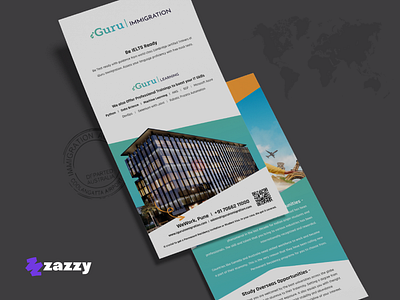 Trifold Flyer : iGuru Immigration animation branding brochure design designagency designstudio flyer design graphic design illustration immigration logo marketing motion graphics prservices socialmediatemplate student visa ui ux visa website