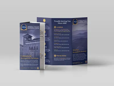 Powell Valley National Bank brochures brochure design graphic design