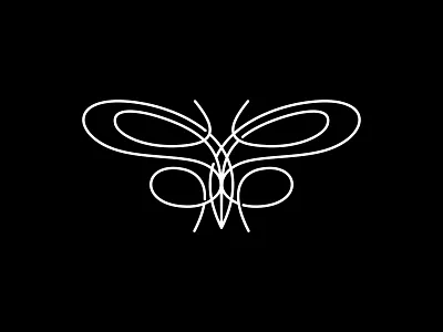Line art Insect animal beauty brand identity branding butterflies butterfly design fly icon identity illustration insect line art logo mark wings woman