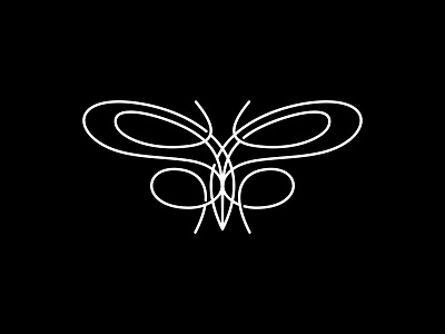 Line art Insect animal beauty brand identity branding butterflies butterfly design fly icon identity illustration insect line art logo mark wings woman