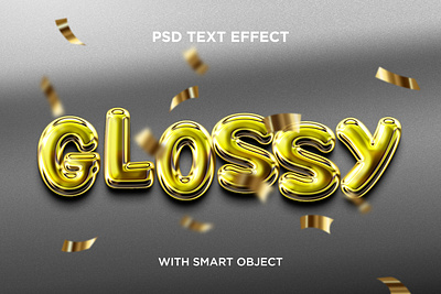 GLOSSY GOLD EDITABLE TEXT EFFECT ADD ON WITH SMART OBJECT IN PSD 3d add on background design effect effects font glossy gold golden graphic design letter logo luxury mock up mockup psd smart object style typeface