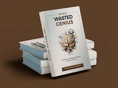 Book Cover Design - The Wasted Genius behance bookcoverdesign bookillustration brandingdesign coverdesign creativedesign creativetypography dailydesign designcommunity designinspiration designtrends digitalart dribbble editorialdesign graphicdesign illustrationdesign minimaldesign printdesign typographylovers visualidentity