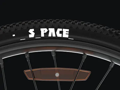 Back tire of mountain bike 3d 3dmodeling animation coloring design lighting materials product rendering