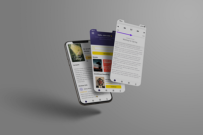 E-book reading app adobe design minimal ui ux