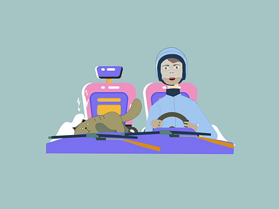 Formula 1 cat animation motion design motion graphics vector