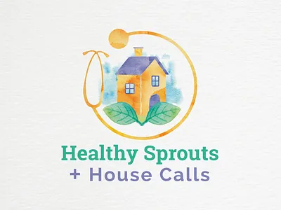 Healthy Sprouts and House Calls branding branding design graphic design logo vector