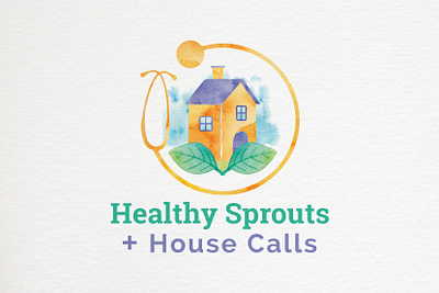 Healthy Sprouts and House Calls branding branding design graphic design logo vector