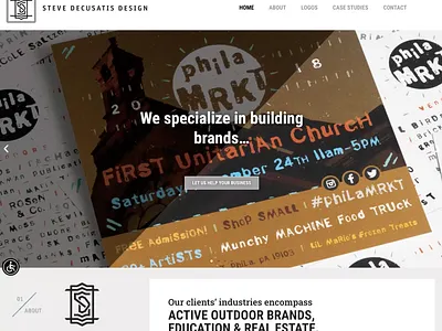 NEW SITE brand branding design graphic design logo logos new site steve decusatis website