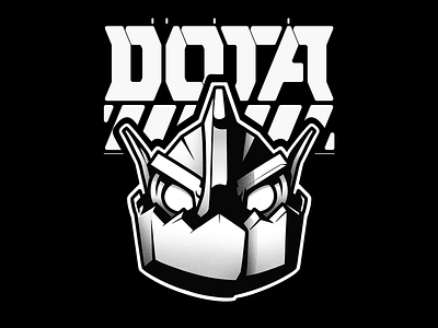 DOTA2 hero: CLOCKWERK black and white branding brief clockwerk dota dota2 hero drawing font graphic design hero icon iconic logo minimalism portrait simple typography ui