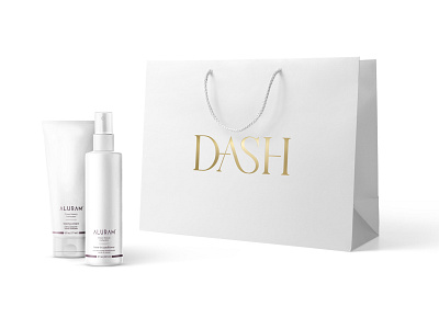 Dash Hair Studio Packaging beauty beauty salon brand branding design gold gold foil graphic design hair salon hair studio identity logo logo design packaging packaging design salon