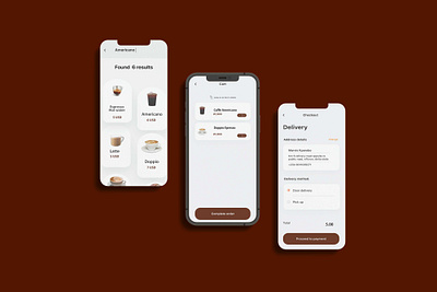 Coffee App Design app design application desgin branding design graphic design ui ui design uiux user interface